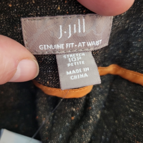 NWT Womans J. Jill Genuine Fit Waist Color Barked Tweed Size 10 Petite Stretch - Picture 8 of 10